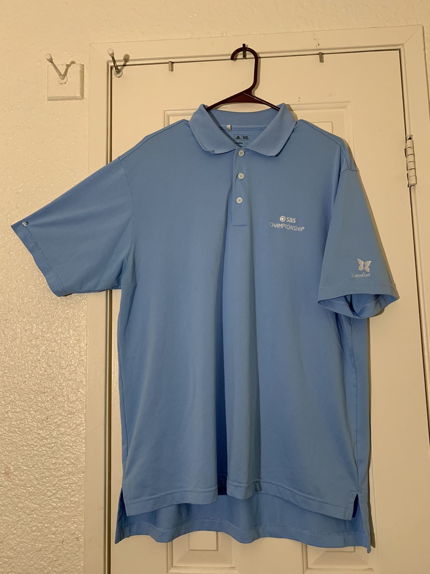 Men’s Baby blue Golf Polo t Shirt size L