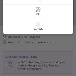 COTA MotoGP Saturday 4/15 Parking 