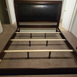 Solid Mahogany California King Bed Frame 55" Tall