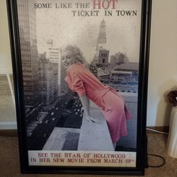 Movie Display Poster Of Marilyn Monroe 