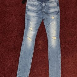 RtA Clayton Jeans Ripped Medium Blue