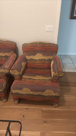 Southwest Arm Chairs with ottoman