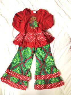 Gingerbread Christmas Outfit Size 4T