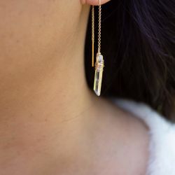 Quartz Threader Ear Rings