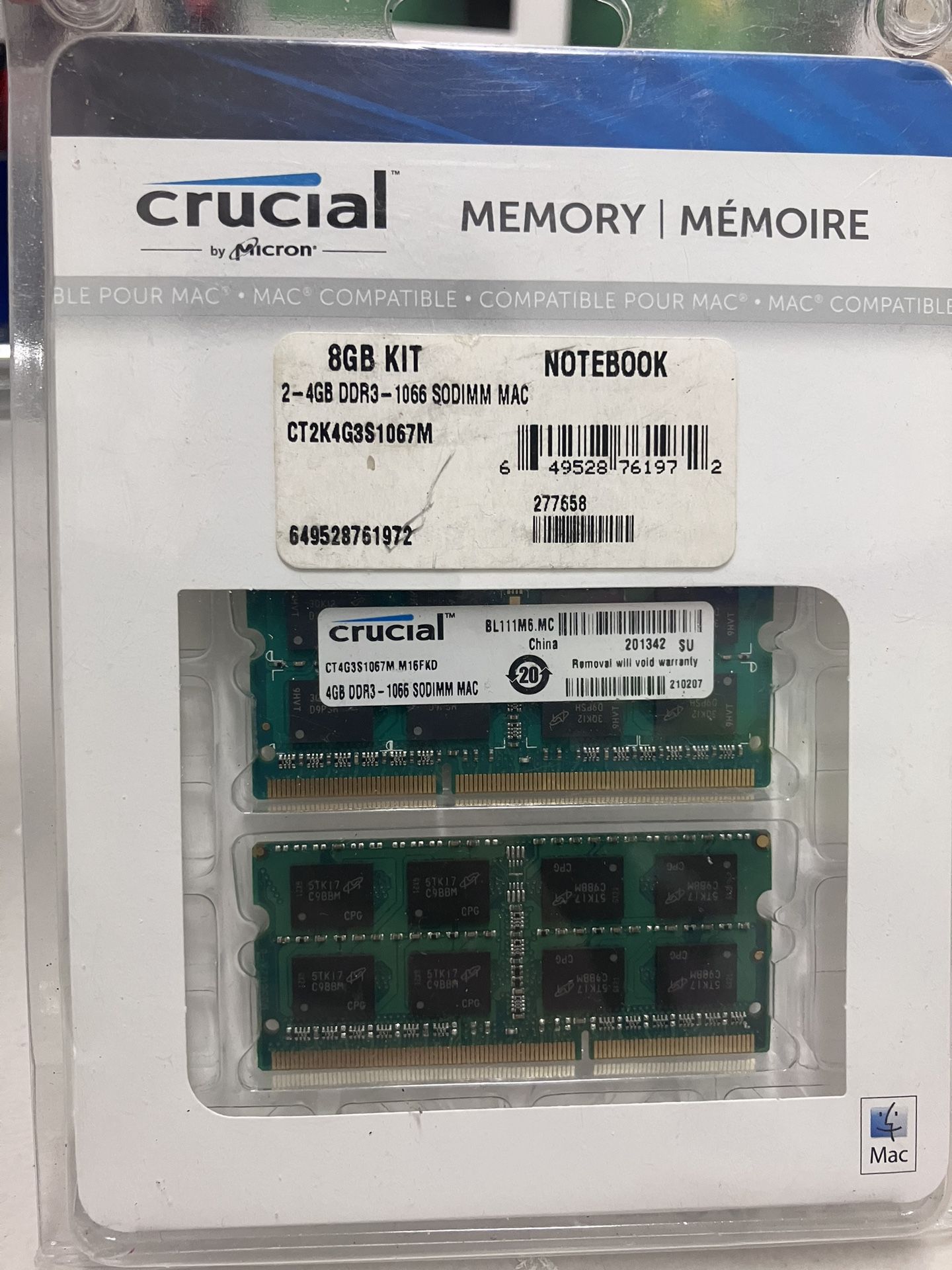 Crucial By Micron 8 Gb Memory Kit 