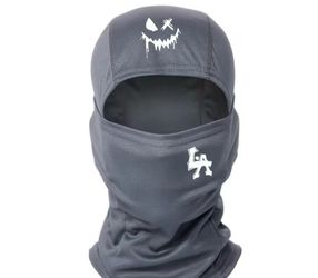Gray Skull Print Balaclava Full Face Mask