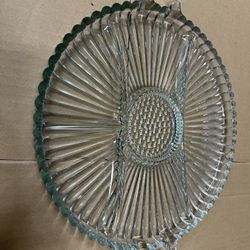 Antique Glass Platter 