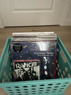 crate of old records