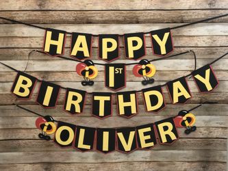 Incredibles theme birthday banner