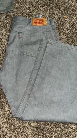 Levi's 501 Jeans W44 L32 Light Gray