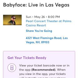 Baby Face Live Concert Tickets