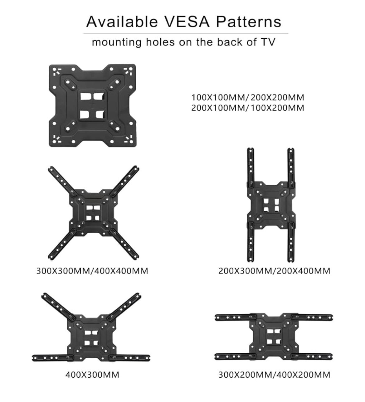 TV Wall Mount Swivel and Tilt Full Motion for Most 23 to 55 inch TV Mount up to 55lbs max VESA 400x400mm (A1+)