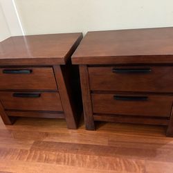 Beautiful 2 Drawer Solid Wood Nightstands
