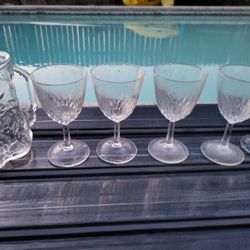 Vintage Cristal Wine Cups