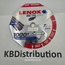 Lenox 1972924 MetalMax 7x.06x7/8" Diamond Edge Cutoff Wheels - 8400RPM Max