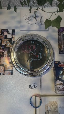 Vintage retro neon clock