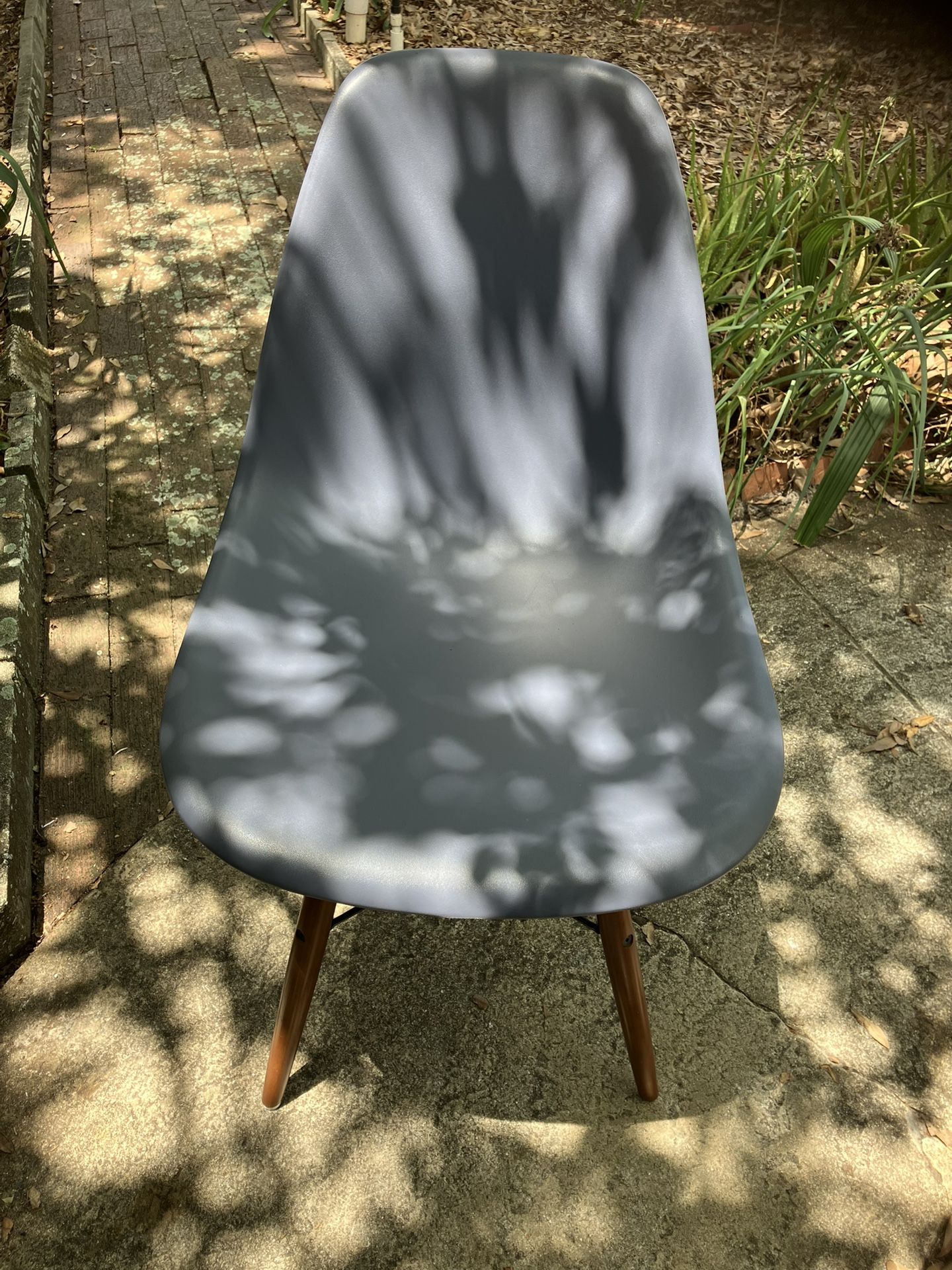 Desk Chair Grey Wood Legs sturdy