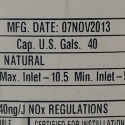 Gas Water heater 40 gallon