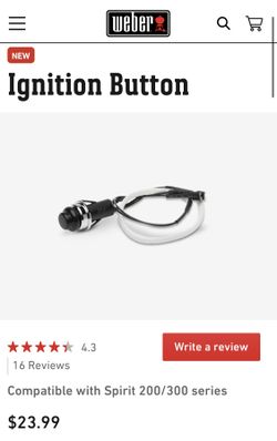 Weber Part Number #69871 Spirit Igniter Button