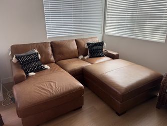 Brown Leather Sofa