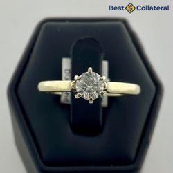 Diamond Solitaire Ring in 14k Gold