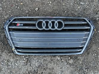 2017 2018 2019 Audi S4 B9 Park Assist Front Bumper Chrome Grille Assembly OEM