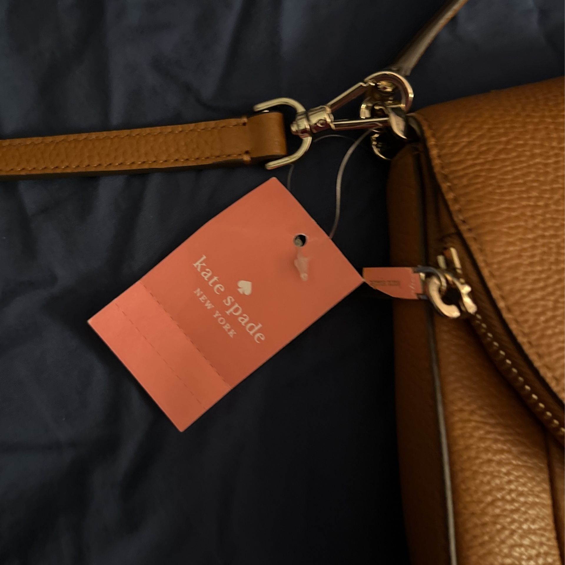 kate spade brown/tan leather purse