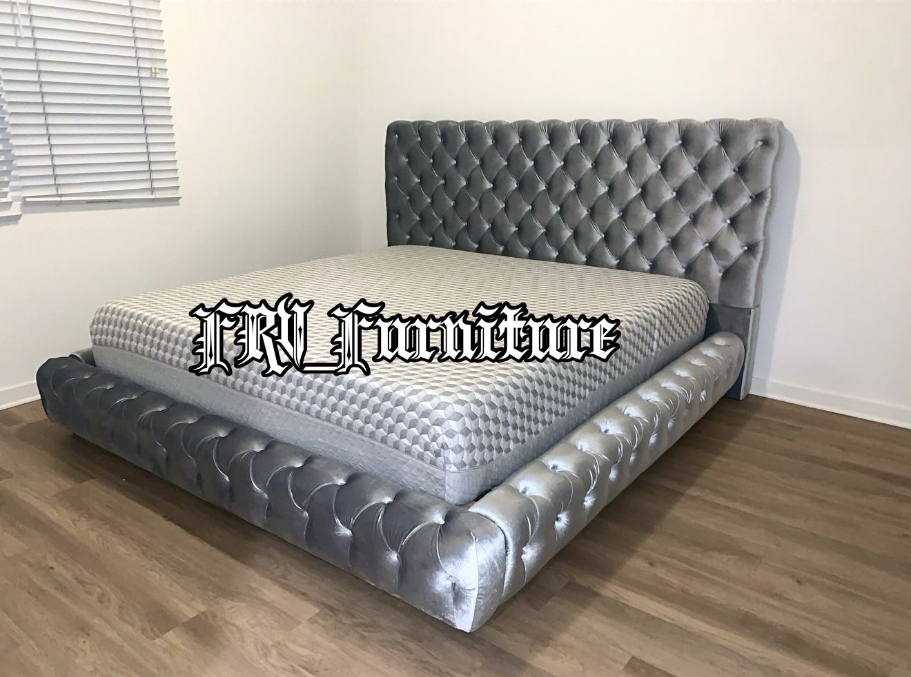 New King Size Bed Frame With Mattress 