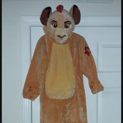 Kid's Simba Lion King Disney Store Plush Hooded  Halloween Costume Sz 5/6 $20 FIRM Cash Only
