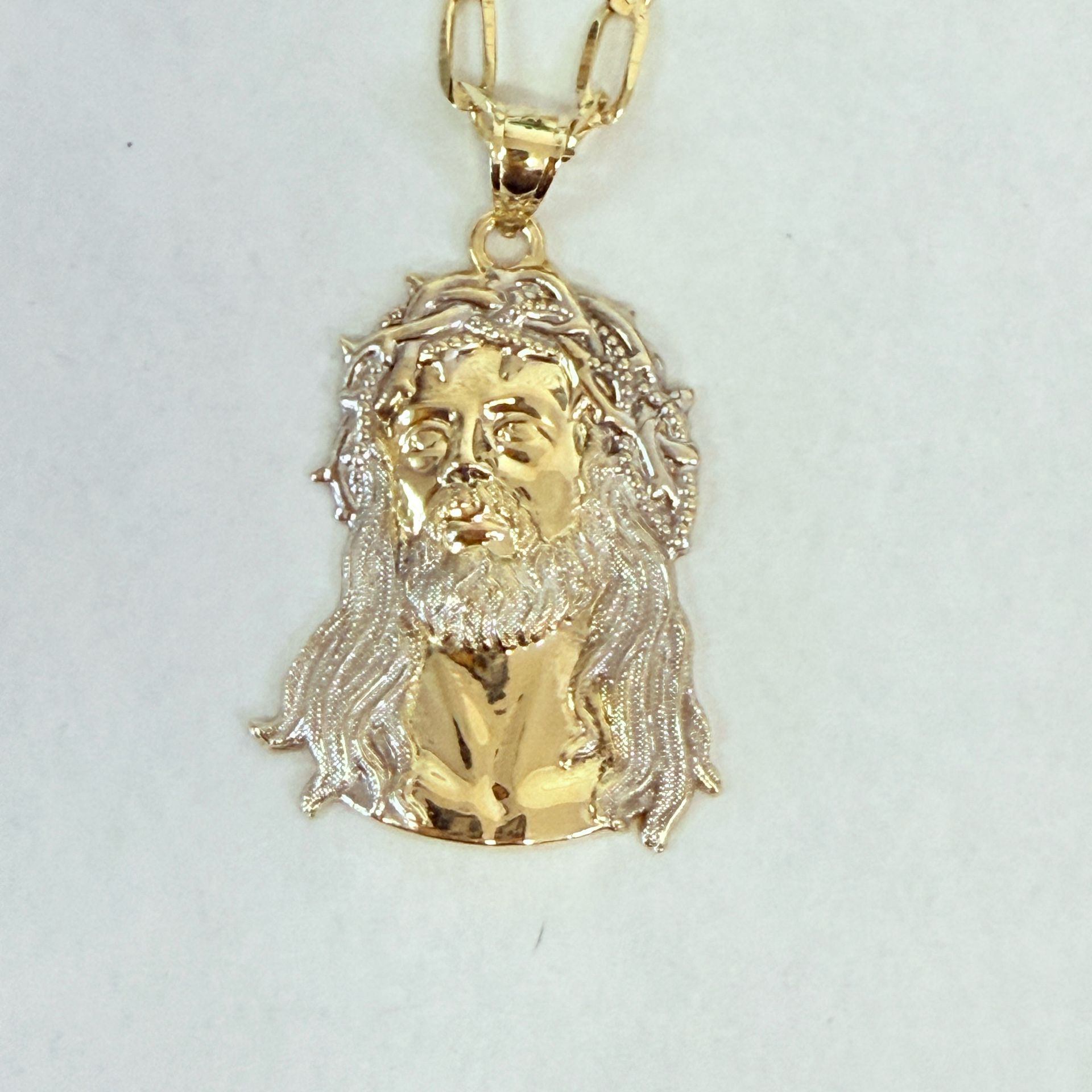 14k Gold Jesus Charm