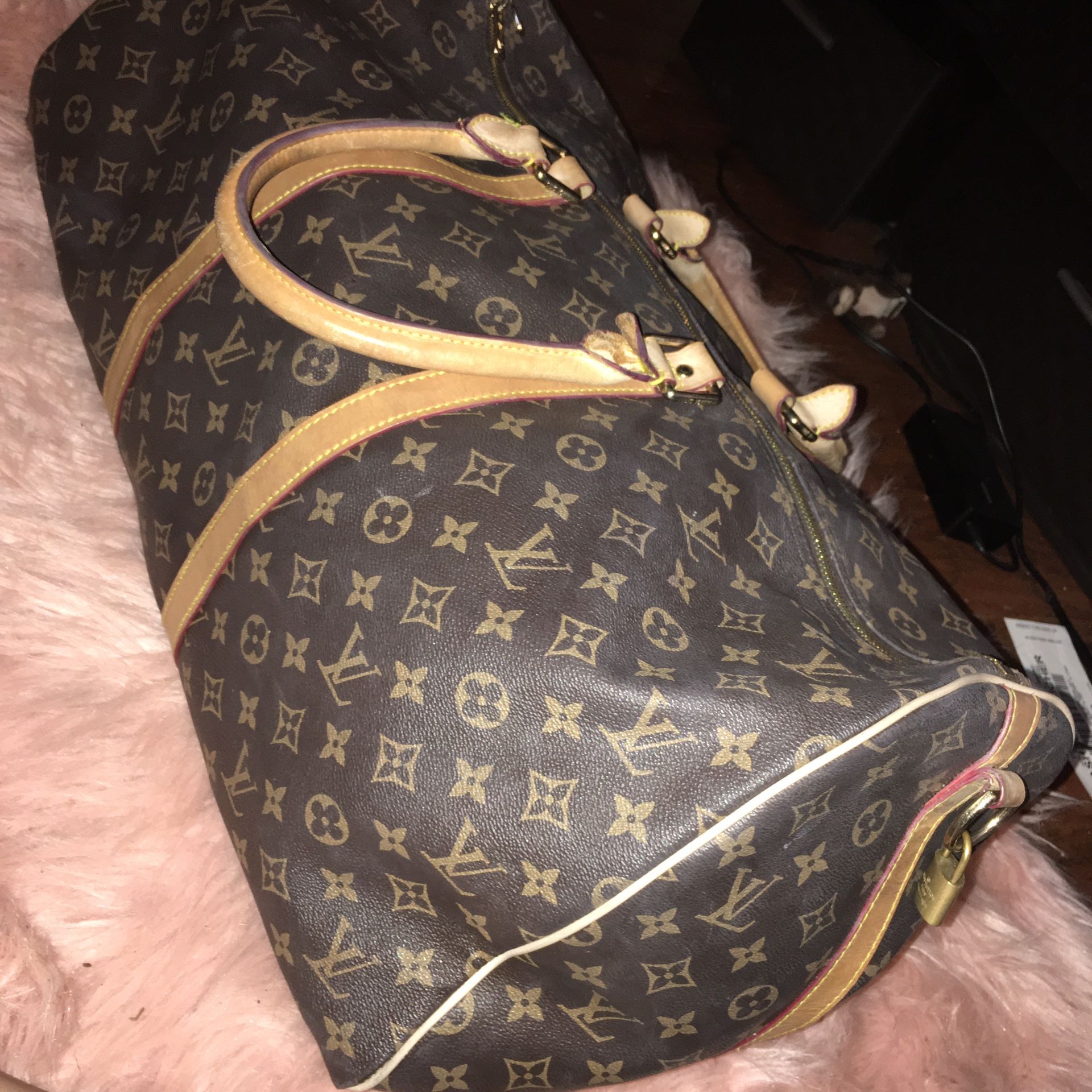 LOUIS VUITTON keepall 55 monogram canvas duffel bag