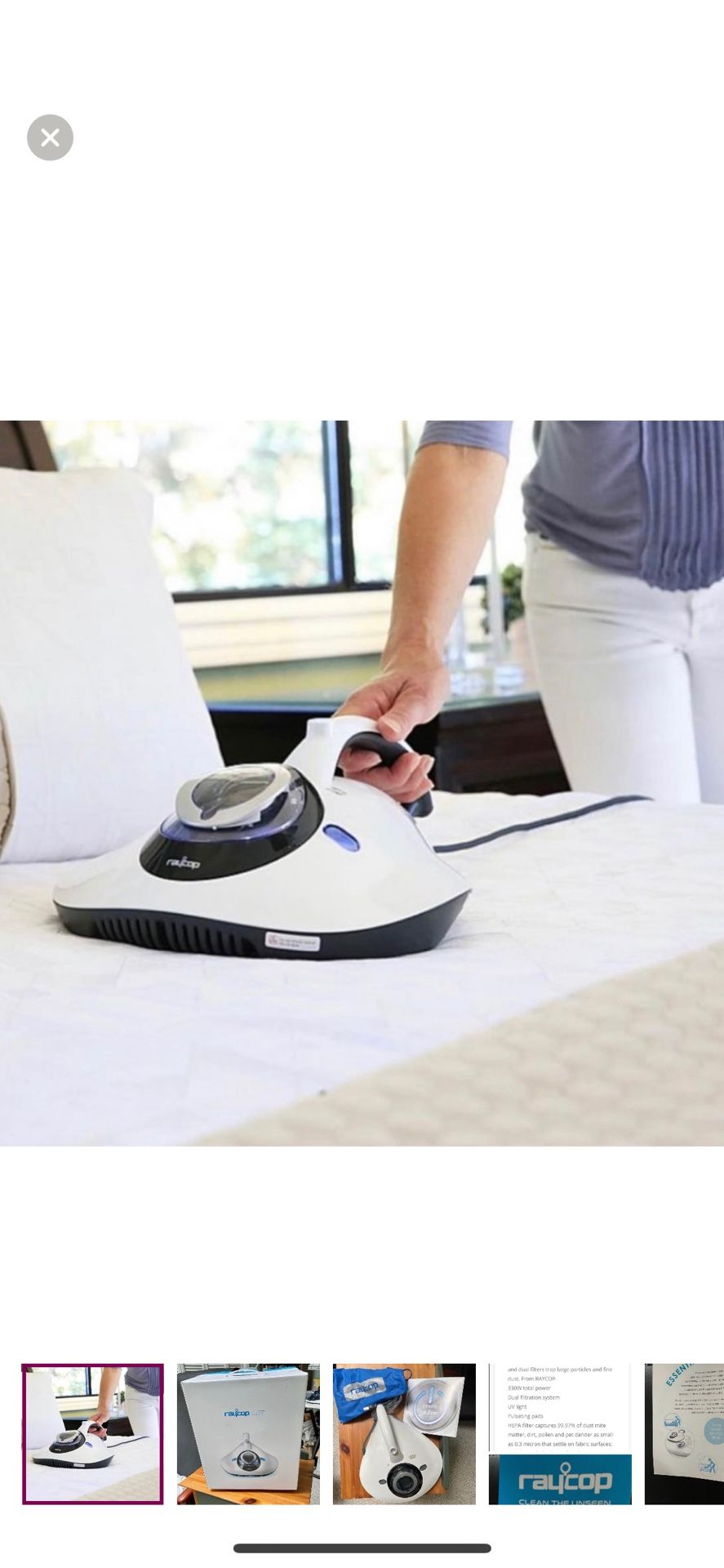 New! raycop LITE RAYCOP Lite Handheld UV Allergen Vacuum And Fabric Sanitizer