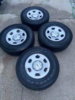 Chevy Rims W/ Goodyear Wrangler Tires ( 6x139.7mm / 6x5.5 inches)