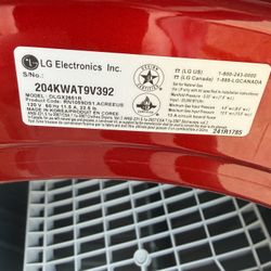 LG Washer And GAS Dryer 