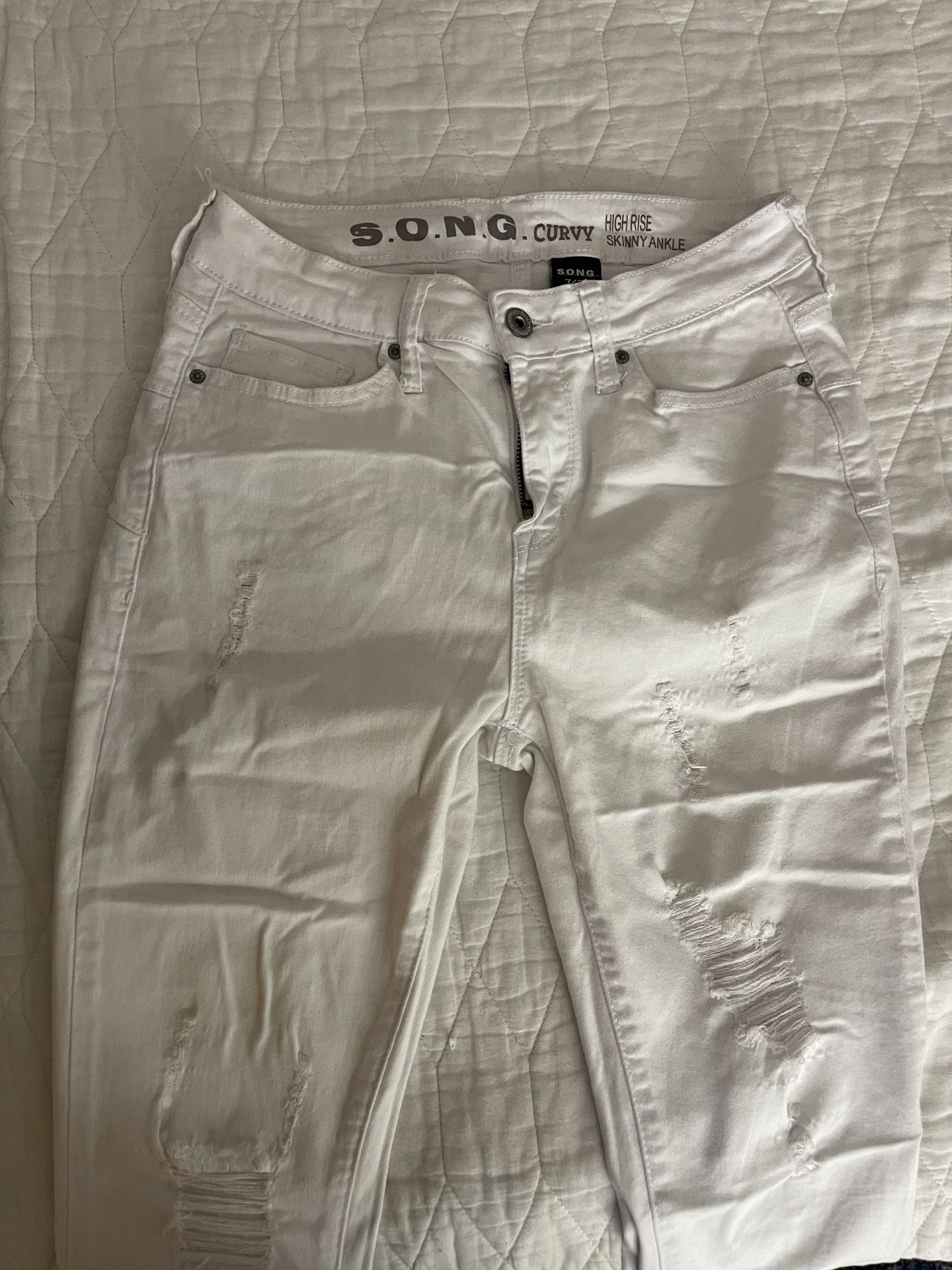 White Distressed Jeans