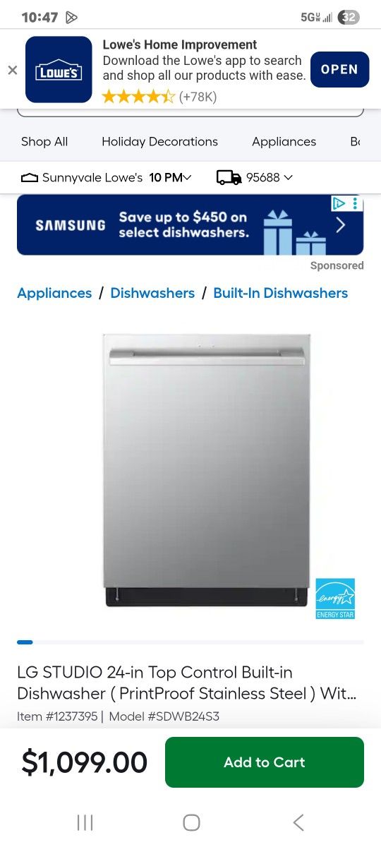 LG STUDIO DISHWASHER LIKE NEW WORKS GREAT CAN DELIVER ANYWHERE