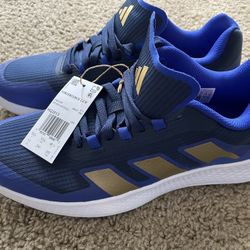 adidas Men's Forcebounce 2.0 Indoor Court Shoe, Team Navy Blue/Matte Gold/Lucid Men’s 11