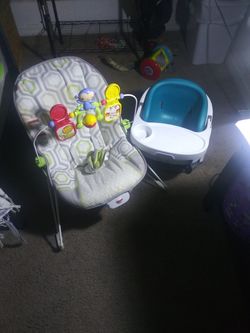 All for $100 baby boucer seat and bassinet