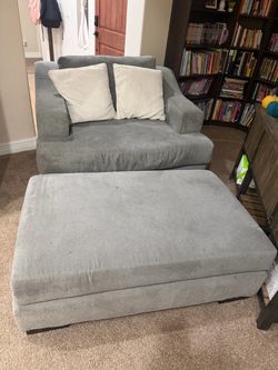 Living spaces couch and ottoman