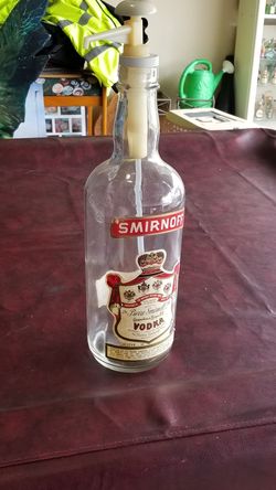 20" Giant Smirnoff Vodka glass pump bottle