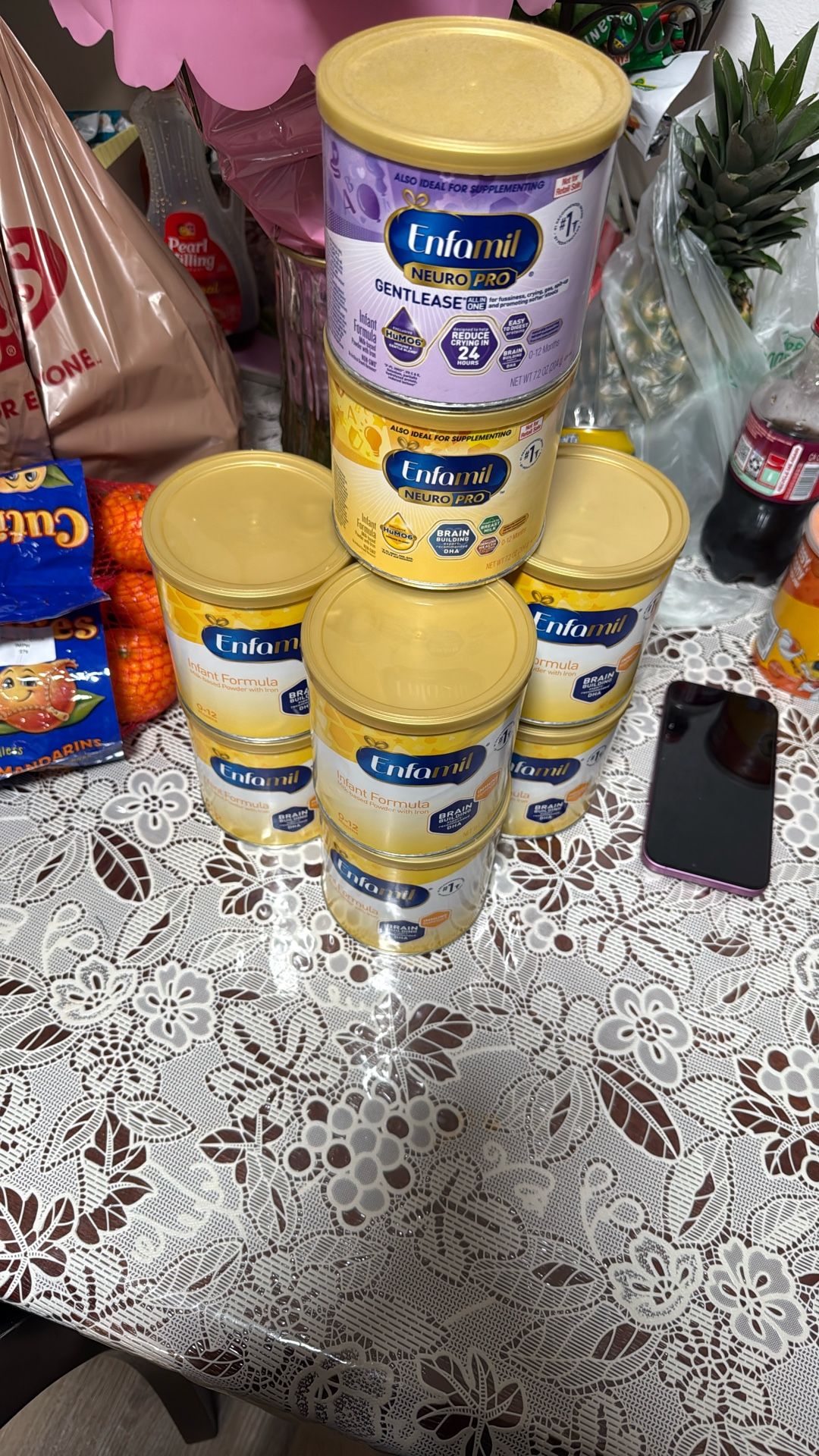 8 Cans Of Enfamil Infant Formula 12.5 Oz Cans.