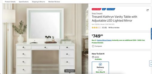 Beautiful Vanity - Table only