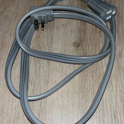 6ft Gray Heavy Duty 3 Prong Extension Cord