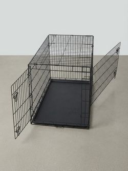 Heavy-Duty 48” Dog Crate / Kennel with Divider & NEW Tray (Buy 1 Get 2!)