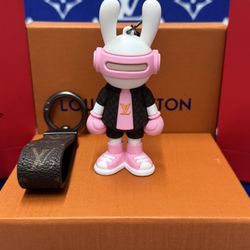 Louis Vuitton Pink Bunny & Leather Strap Combo Set - New in Box Luxury Gift