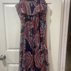 Blue And Maroon Dress 