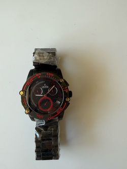 Croton Chronomaster Black and Red Watch