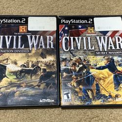 Ps2 Civil War Lot Of 2 Games CIB