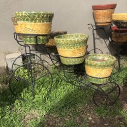 Bicycle Pottery Two Different Styles Maceta De Bicicleta