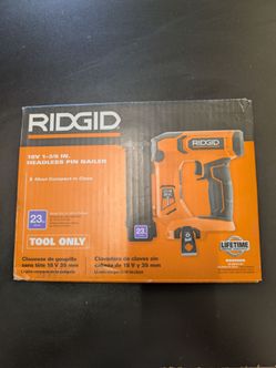 Ridgid 18v Brushless 23ga Pin Nailer NEW